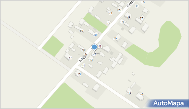 Krępa, Krępa, 42, mapa Krępa