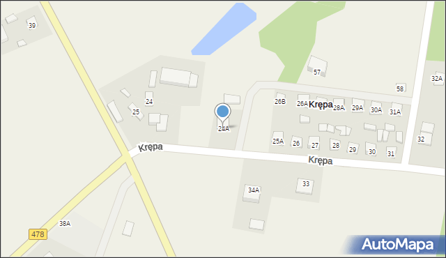 Krępa, Krępa, 24A, mapa Krępa