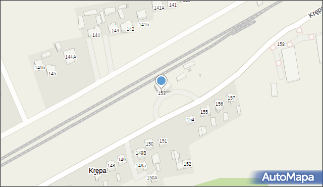 Krępa, Krępa, 153, mapa Krępa