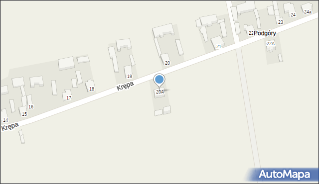 Krępa, Krępa, 20A, mapa Krępa