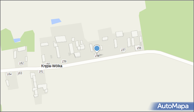 Krępa Kościelna, Krępa Kościelna, 158, mapa Krępa Kościelna