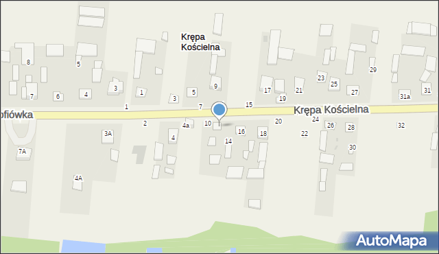 Krępa Kościelna, Krępa Kościelna, 16a, mapa Krępa Kościelna