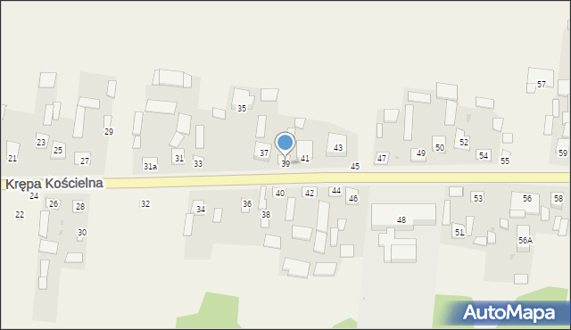 Krępa Kościelna, Krępa Kościelna, 39, mapa Krępa Kościelna