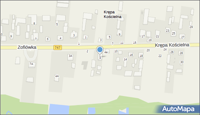 Krępa Kościelna, Krępa Kościelna, 4, mapa Krępa Kościelna