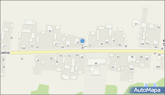 Krępa Kościelna, Krępa Kościelna, 45, mapa Krępa Kościelna