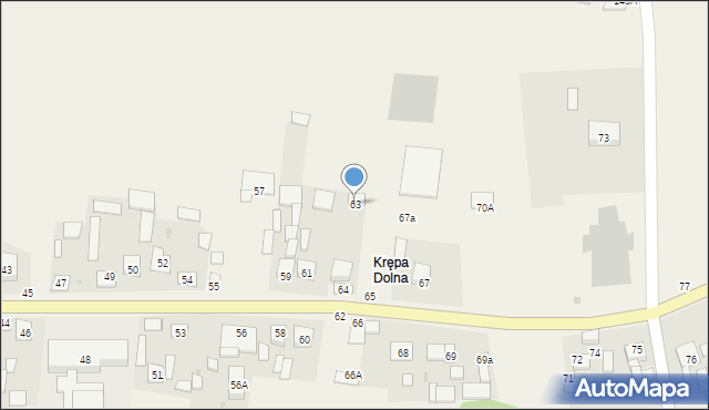 Krępa Kościelna, Krępa Kościelna, 63, mapa Krępa Kościelna