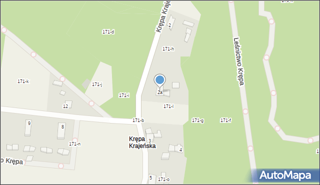 Krępa Krajeńska, Krępa Krajeńska, 2a, mapa Krępa Krajeńska