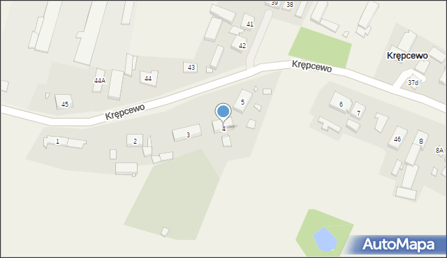 Krępcewo, Krępcewo, 4, mapa Krępcewo