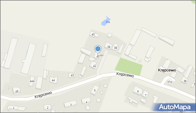 Krępcewo, Krępcewo, 41, mapa Krępcewo