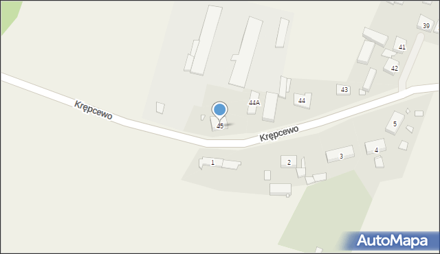 Krępcewo, Krępcewo, 45, mapa Krępcewo