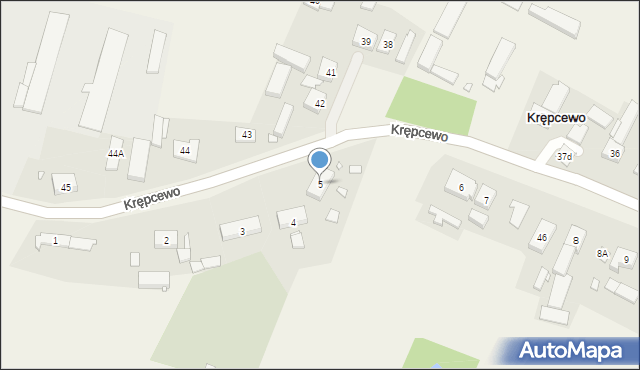 Krępcewo, Krępcewo, 5, mapa Krępcewo