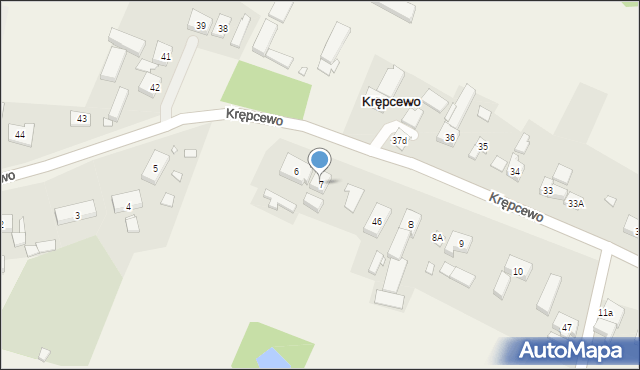 Krępcewo, Krępcewo, 7, mapa Krępcewo