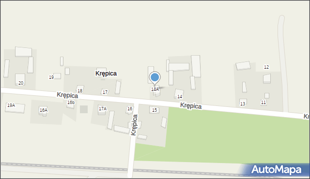 Krępica, Krępica, 14A, mapa Krępica