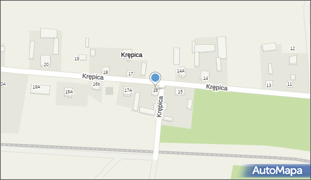 Krępica, Krępica, 16, mapa Krępica