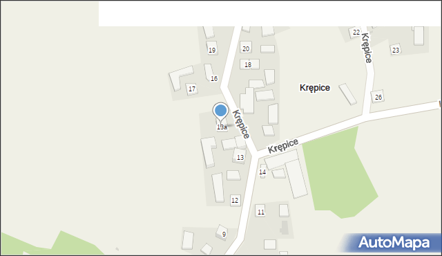 Krępice, Krępice, 13a, mapa Krępice