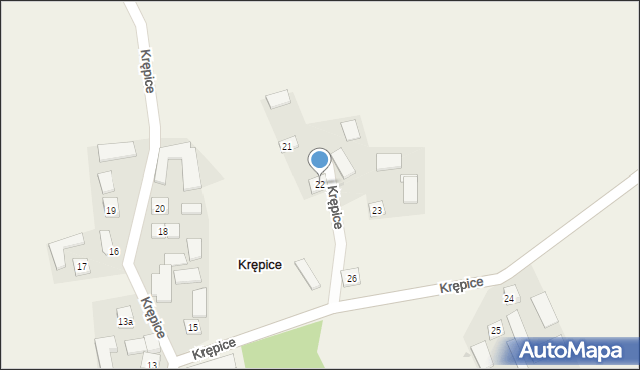 Krępice, Krępice, 22, mapa Krępice