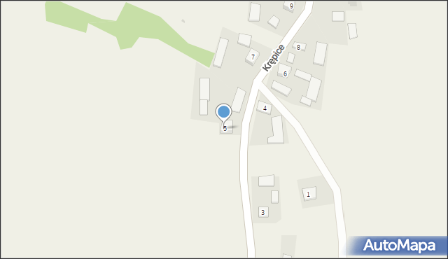 Krępice, Krępice, 5, mapa Krępice