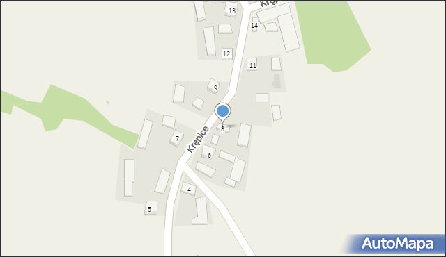 Krępice, Krępice, 8, mapa Krępice
