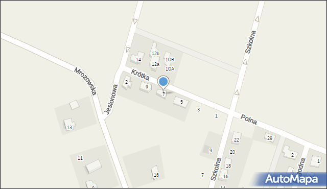 Krępice, Krótka, 7, mapa Krępice