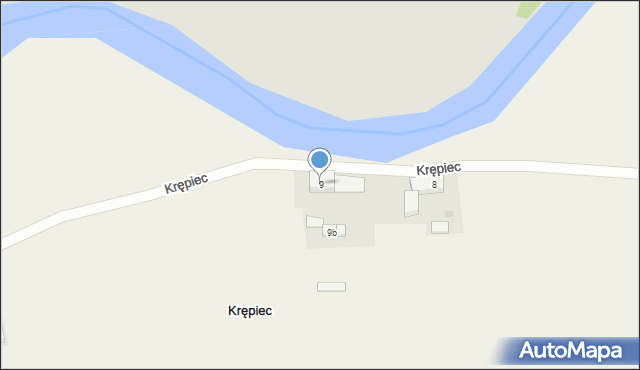 Krępiec, Krępiec, 9, mapa Krępiec