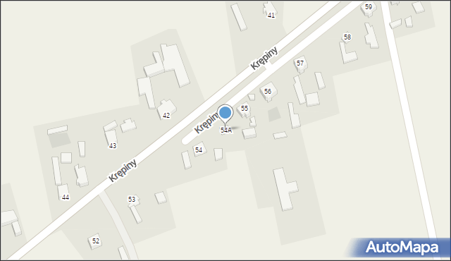 Krępiny, Krępiny, 54A, mapa Krępiny