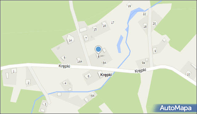 Krępki, Krępki, 8, mapa Krępki