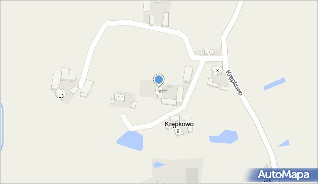 Krępkowo, Krępkowo, 10, mapa Krępkowo