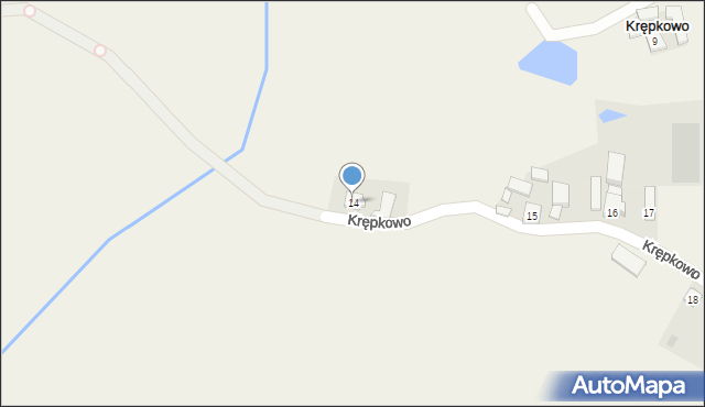 Krępkowo, Krępkowo, 14, mapa Krępkowo