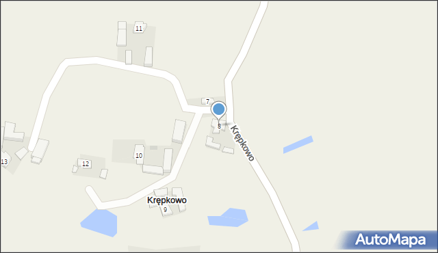 Krępkowo, Krępkowo, 8, mapa Krępkowo