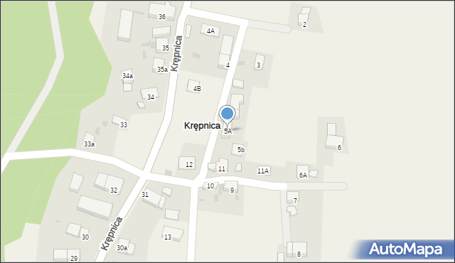 Krępnica, Krępnica, 5A, mapa Krępnica