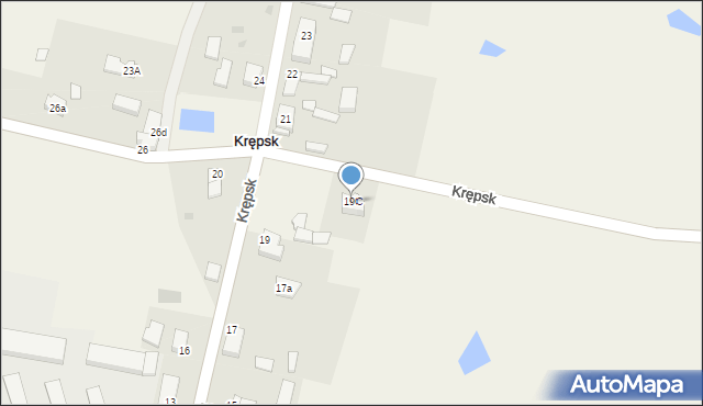 Krępsk, Krępsk, 19C, mapa Krępsk