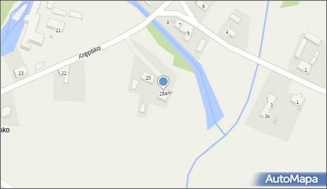 Krępsko, Krępsko, 20A, mapa Krępsko