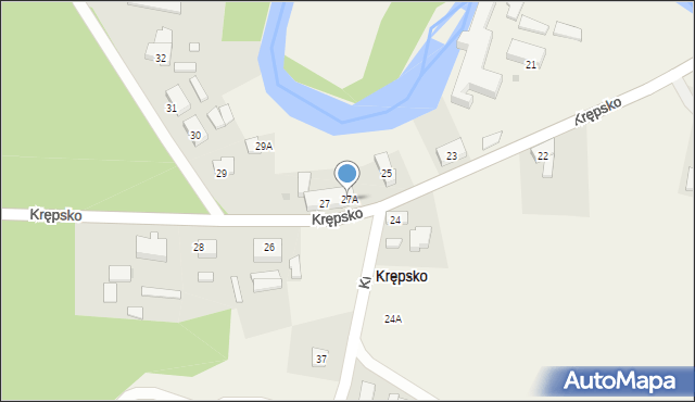 Krępsko, Krępsko, 27A, mapa Krępsko