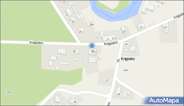 Krępsko, Krępsko, 28A, mapa Krępsko