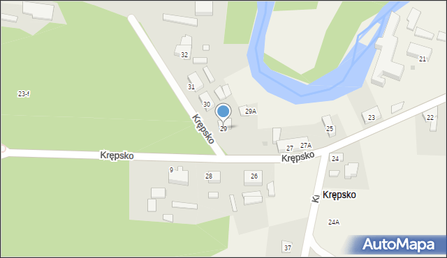 Krępsko, Krępsko, 29, mapa Krępsko