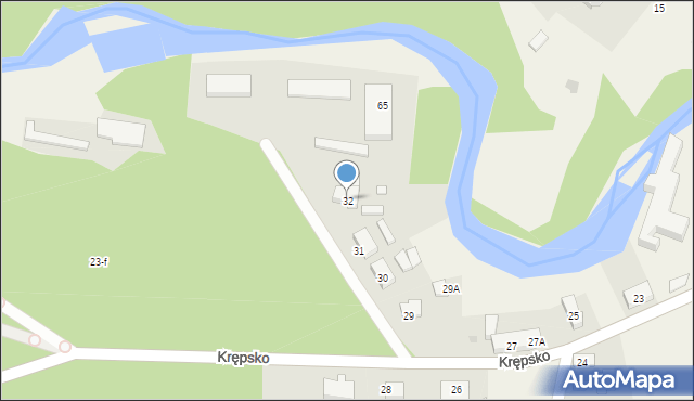 Krępsko, Krępsko, 32, mapa Krępsko