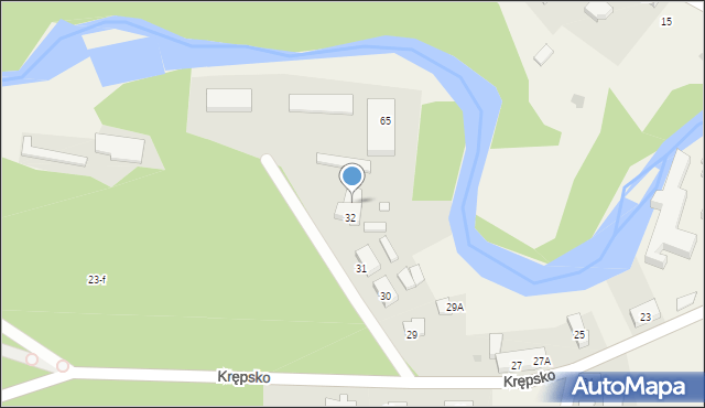 Krępsko, Krępsko, 32A, mapa Krępsko