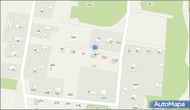 Krępsko, Krępsko, 58, mapa Krępsko