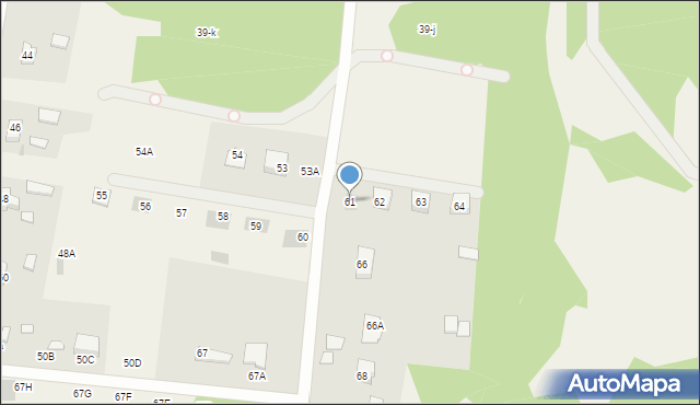 Krępsko, Krępsko, 61, mapa Krępsko