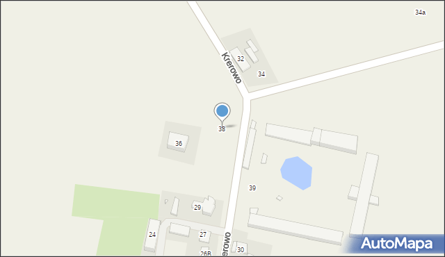 Krerowo, Krerowo, 38, mapa Krerowo