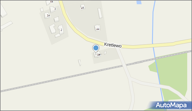 Kretlewo, Kretlewo, 1b, mapa Kretlewo