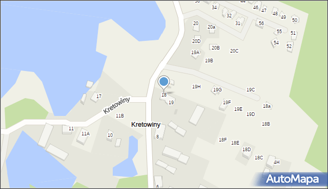 Kretowiny, Kretowiny, 18, mapa Kretowiny