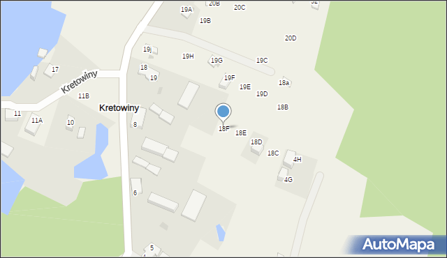 Kretowiny, Kretowiny, 18F, mapa Kretowiny