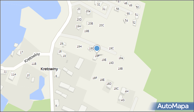 Kretowiny, Kretowiny, 19F, mapa Kretowiny