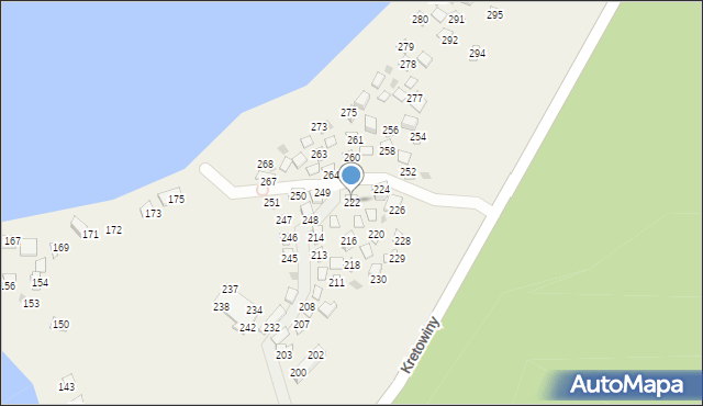 Kretowiny, Kretowiny, 222, mapa Kretowiny