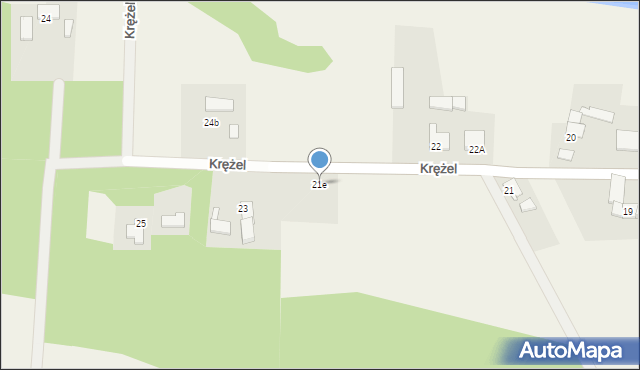 Krężel, Krężel, 21e, mapa Krężel