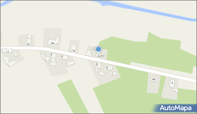 Krężel, Krężel, 7, mapa Krężel