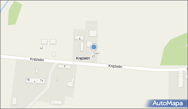 Krężelin, Krężelin, 15, mapa Krężelin