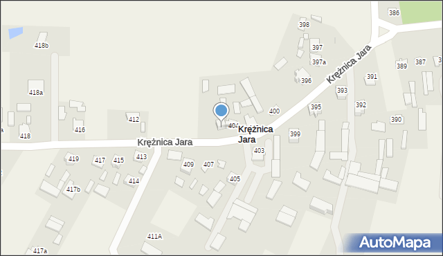 Krężnica Jara, Krężnica Jara, 404A, mapa Krężnica Jara