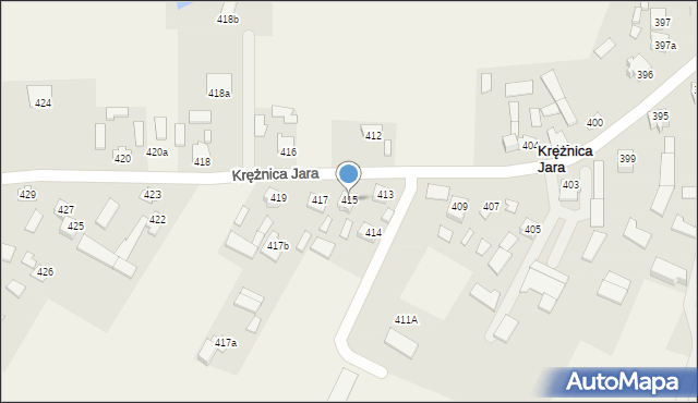 Krężnica Jara, Krężnica Jara, 415, mapa Krężnica Jara